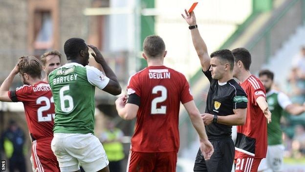 Marvin Bartley red carded