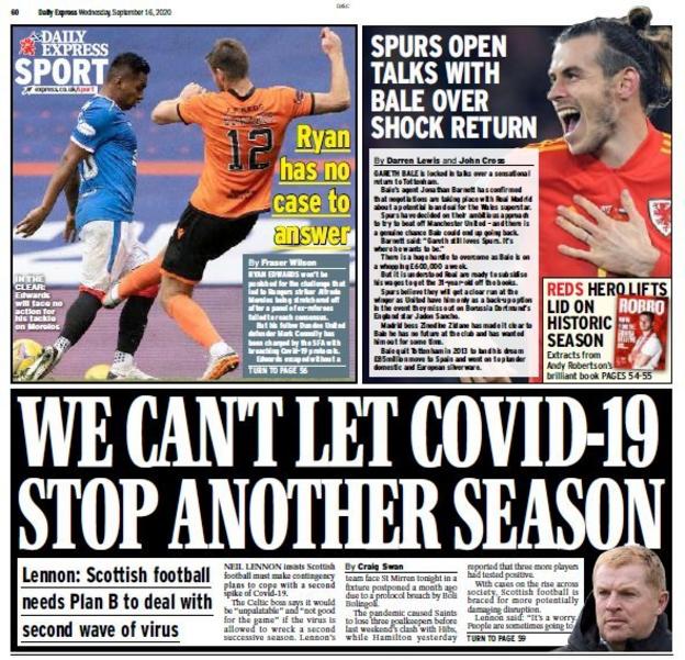 Daily Express back page