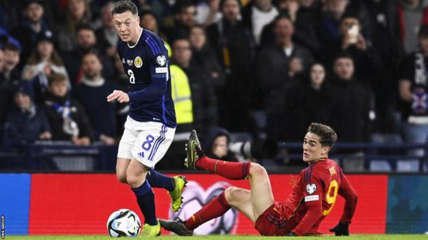 Callum McGregor was still full of running in the final minutes of Tuesday's win over Spain