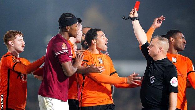 Barnet red card