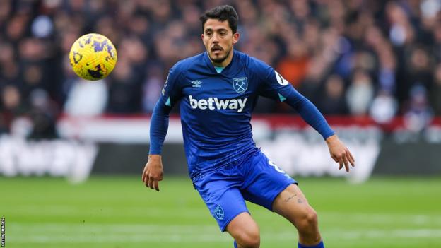 Pablo Fornals playing for West Ham