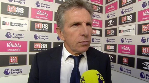 Bournemouth 4-2 Leicester City: Claude Puel dissatisfied with Foxes result - BBC Sport
