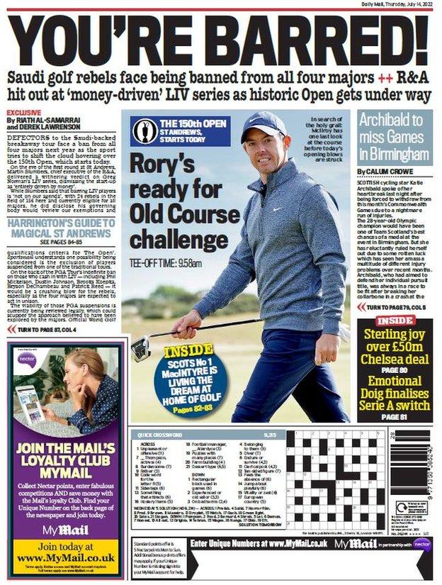 Rückseite der Scottish Daily Mail
