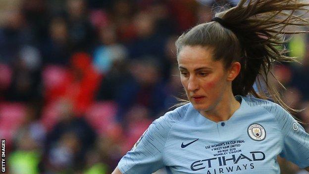 Abbie McManus helped Manchester City to the Women's FA Cup prior to her departure from the club