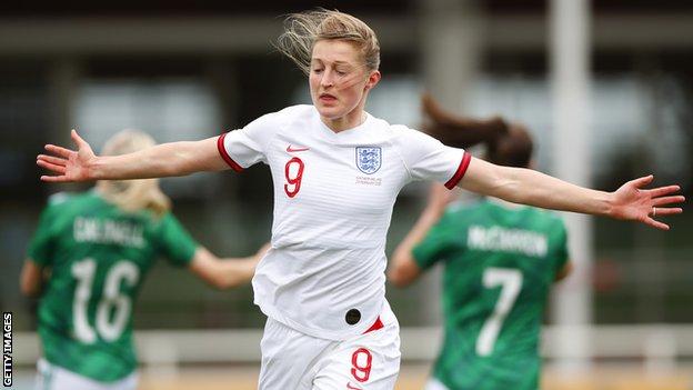 Ellen White celebrates scoring against Northern Ireland