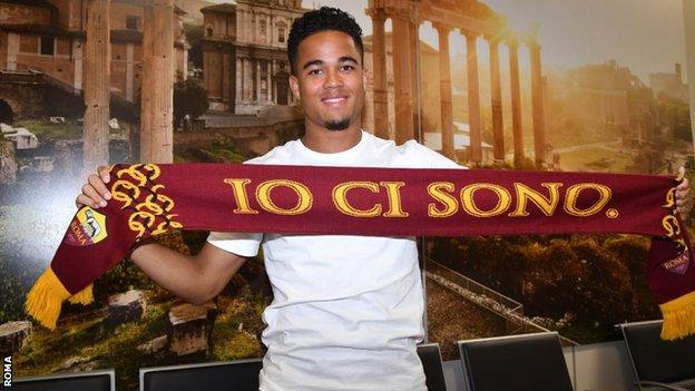 Justin Kluivert has followed in his father's footsteps by moving to Italy after playing for Ajax