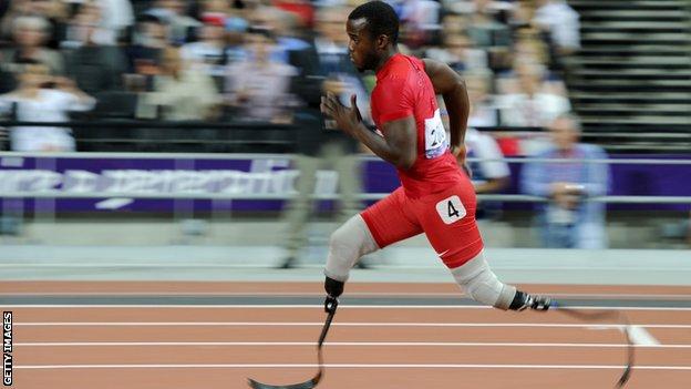 American double amputee Blake Leeper