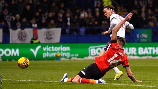 Dion Charles scores Bolton's opening goal