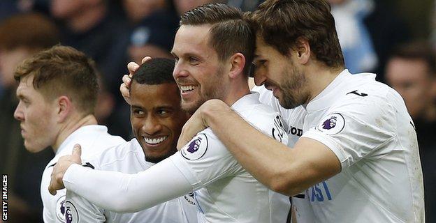 Swansea City 2-1 Millwall: Swans remain unbeaten after hard-fought win -  BBC Sport