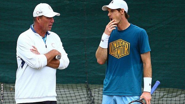 Andy Murray (right) with coach Ivan Lendl