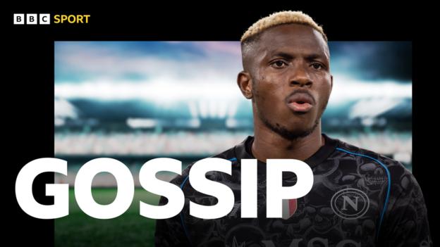 Victor Osimhen and the BBC Gossip logo