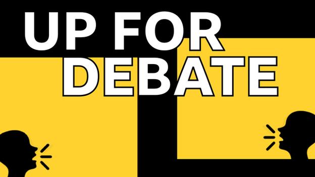 Up for debate graphic image