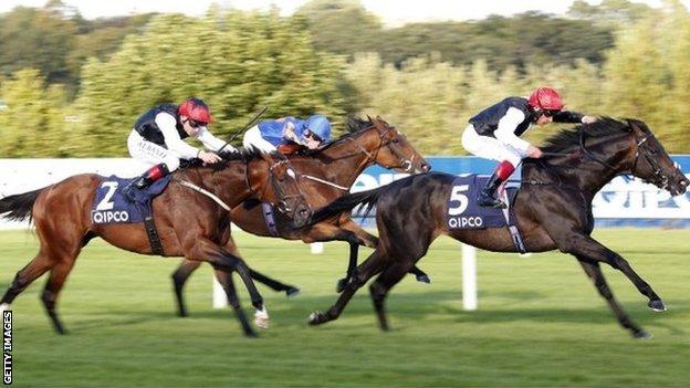Golden Horn won the Irish Champion Stakes at Leopardstown on 12 September