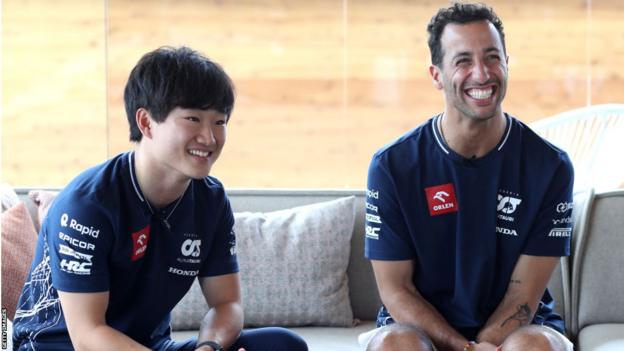 Tsunoda and Ricciardo