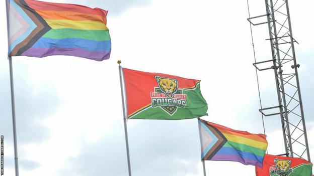 Pride flags fly all year round at Keighley Cougars