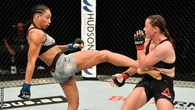 UFC Fight Island: Molly McCann loses to Taila Santos - BBC Sport