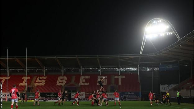 Llanelli have played their Welsh Premiership club games at Parc y Scarlets
