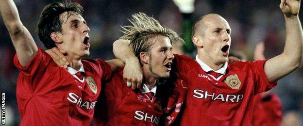 Gary Neville, David Beckham, Jaap Stam