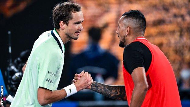 Daniil Medvedev's only win over Nick Kyrgios came in her only Grand Slam meeting at this year's Australian Open