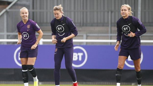 Beth Mead, Ellen, White and Steph Houghton