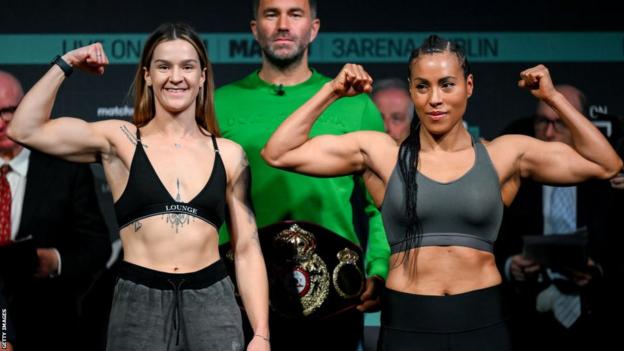 Terri Harper and Cecilia Braekhus weigh in and take pictures