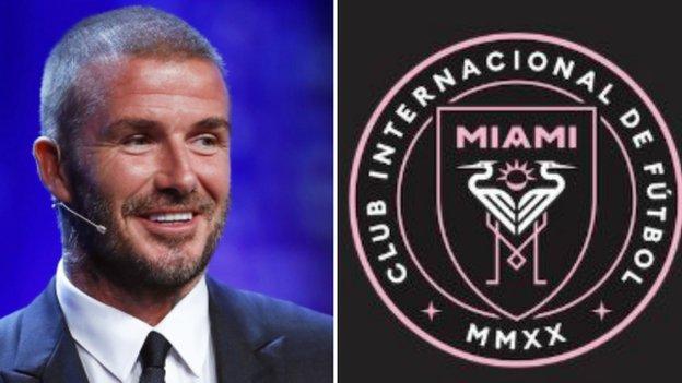 David Beckham and new Inter Miami crest