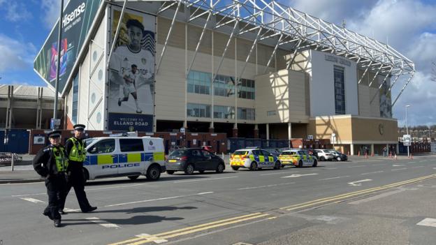 Police at Elland Road, Leeds