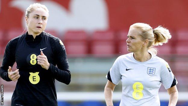 Steph Houghton and Sarina Wiegman