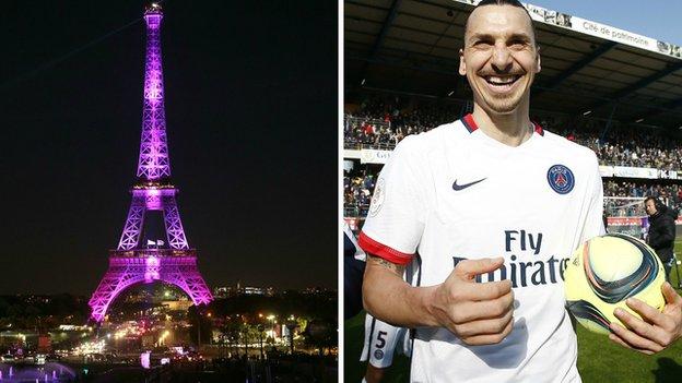 Eiffel Tower and Zlatan Ibrahimovic