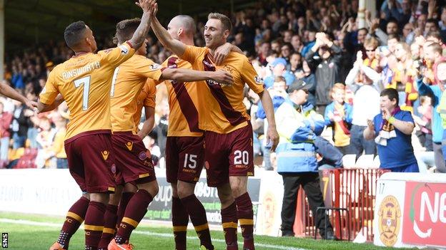 Motherwell celebrated just their second league win of the season