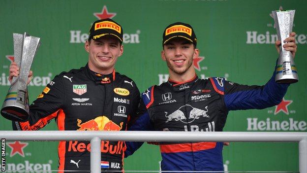 Max Verstappen and Pierre Gasly
