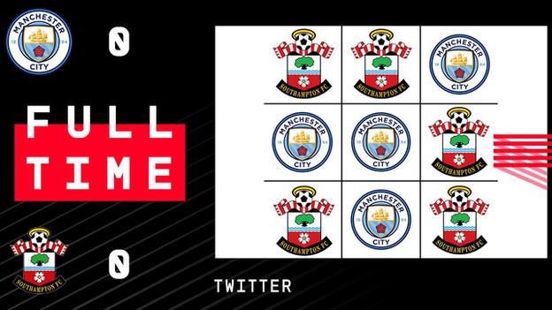 Manchester City and Southampton square off in Twitter tic-tac-toe