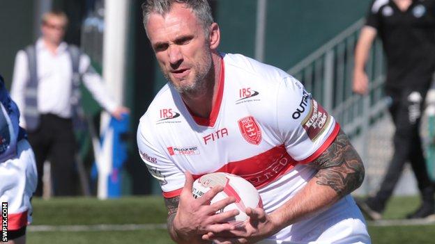 Jamie Peacock in action for Hull KR