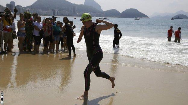 ParalympicsGB's Lauren Steadman during the paratriathlon at the Rio Paralympics