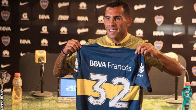 Boca Juniors and Argentina striker Carlos Tevez