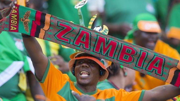 A Zambia football supporter