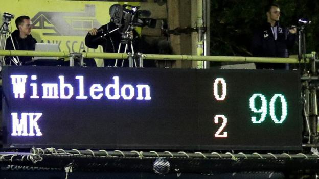 AFC Wimbledon: EFL drop charges after club refused to use MK Dons' full name - BBC Sport