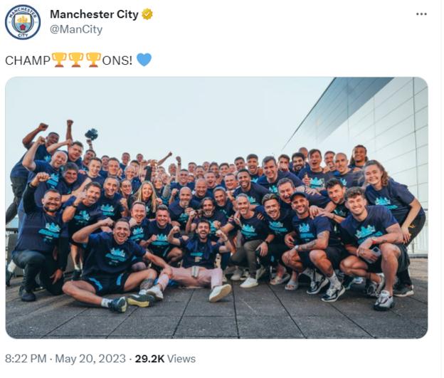 BBC Sport on X: 🏆 Manchester City are Premier League champions 2022-23!  🏆 Man City Premier League title wins = 7 🏆 Pep Guardiola Man City Premier  League title wins = 5 #