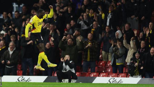 Ken Sema celebrates scoring against West Brom