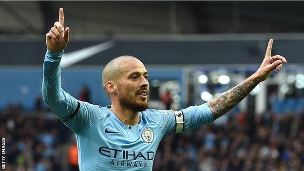 Manchester City's David Silva celebrates