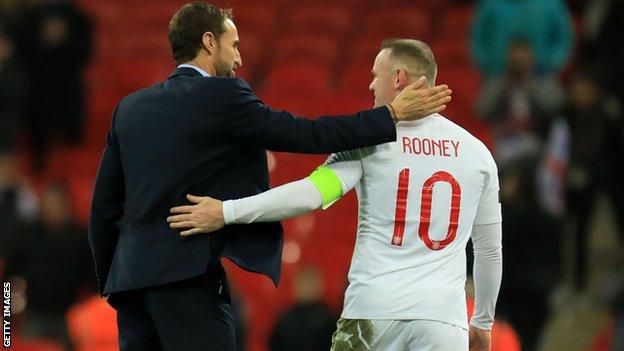 Wayne Rooney and Gareth Southgate