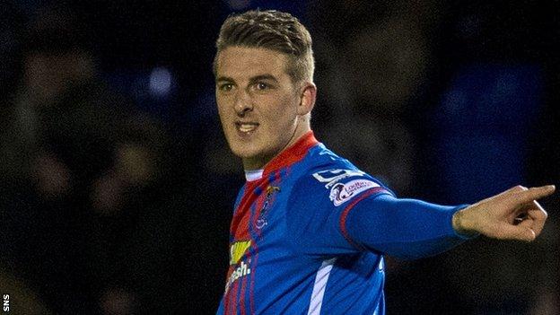 Liam Hughes in action for Inverness Caledonian Thistle
