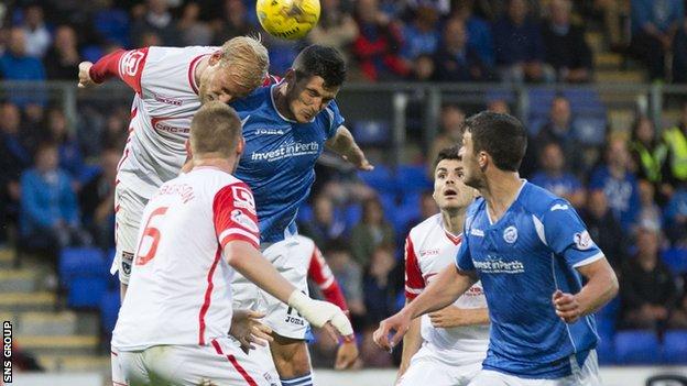 County and St Johnstone drew 1-1 in Perth earlier this season