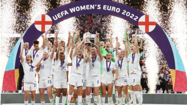 England Lionesses celebrate Euros win
