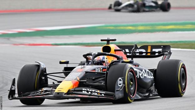 Max Verstappen on track in Spain