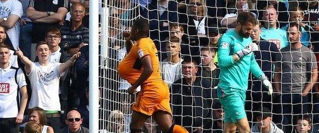 Ivan Cavaleiro was sent off on Wolves' last trip to Pride Park in April
