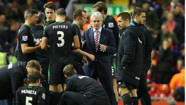 Stoke City manager Mark Hughes inspired his side to their first win at Anfield in 56 years
