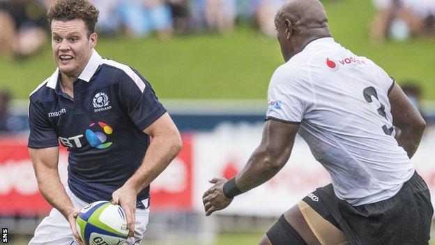 Taylor's last appearance for Scotland was against Fiji in summer 2017