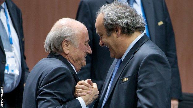 Fifa president Sepp Blatter (left) and Michel Platini