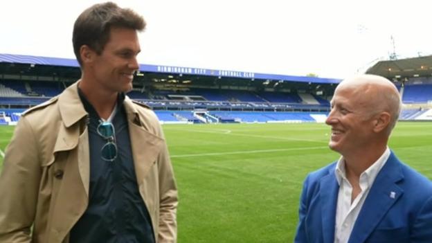 Birmingham City co-owners Tom Brady and Tom Wagner at St Andrew's for the first time
